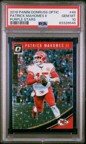 2018 Donruss Optic - PATRICK MAHOMES II Purple Stars /25 (PSA 10) KC Chiefs
