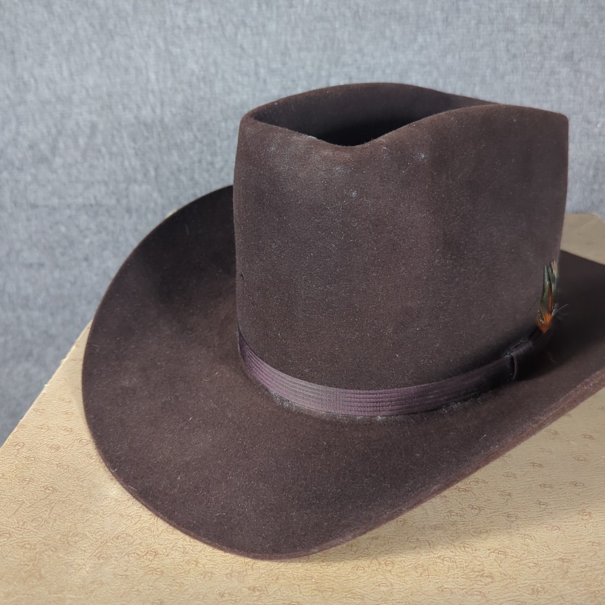 Resistol 3X Beaver Felt XXX Brown Western Cowboy Hat Size 6 7/8 w