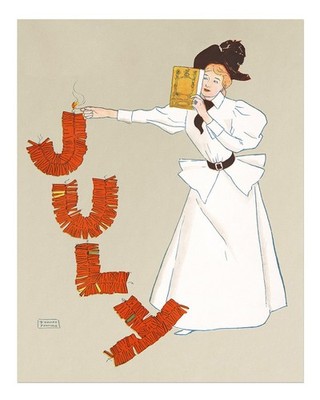 Vintage Juli Poster Wandbild von Edward Penfield Premium Qualit�t
