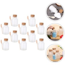10pcs Plastic Bath Salt Storage Bottles Cosmetic Holders With 100 g