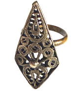 vintage unique craftmanship ring adjustible , Berber or Tauareg filligree