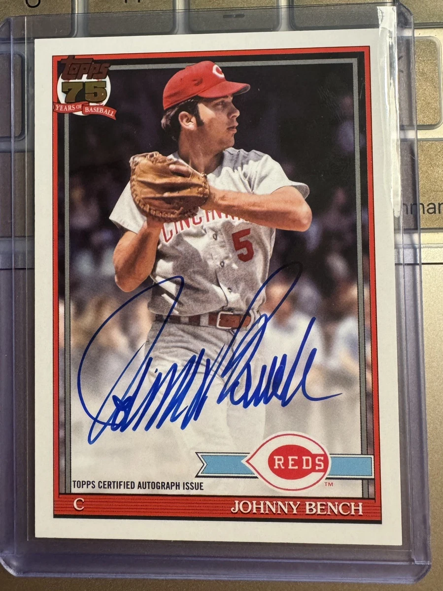 Major Leagues Baseball MLB) (Johnny Bench Autographed Sports
