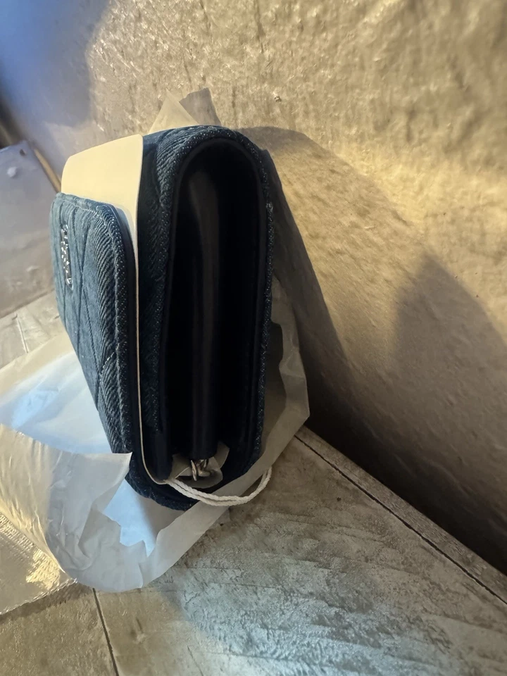 Tory Burch Willa Cadena Cartera Bandolera Bolso sin asas 163012 Denim Foto 2 de 4