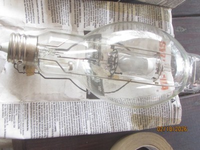(2) Sylvania Metalarc Pro-Tech 400W clear Metal Halide Bulb. New. Lot of 2 bulbs