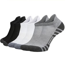 6-12 Pairs Mens Plain Solid Cotton Sports Ankle Athletic Socks Low Cut Size 9-13