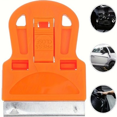 Compact Residue Scraping Tool, Detachable Blade fits Indoor Car Adhesive Removal