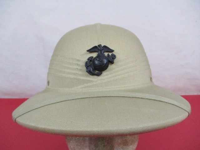 Vietnam USMC Marine Corps Pith or Sun Helmet w/EGA Emblem 1966
