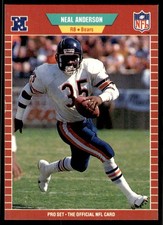 1989 Pro Set Neal Anderson Chicago Bears #35