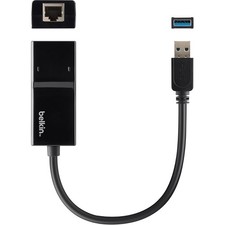 Belkin SuperSpeed USB 3.0 Type-A to Gigabit Ethernet Adapter, Black