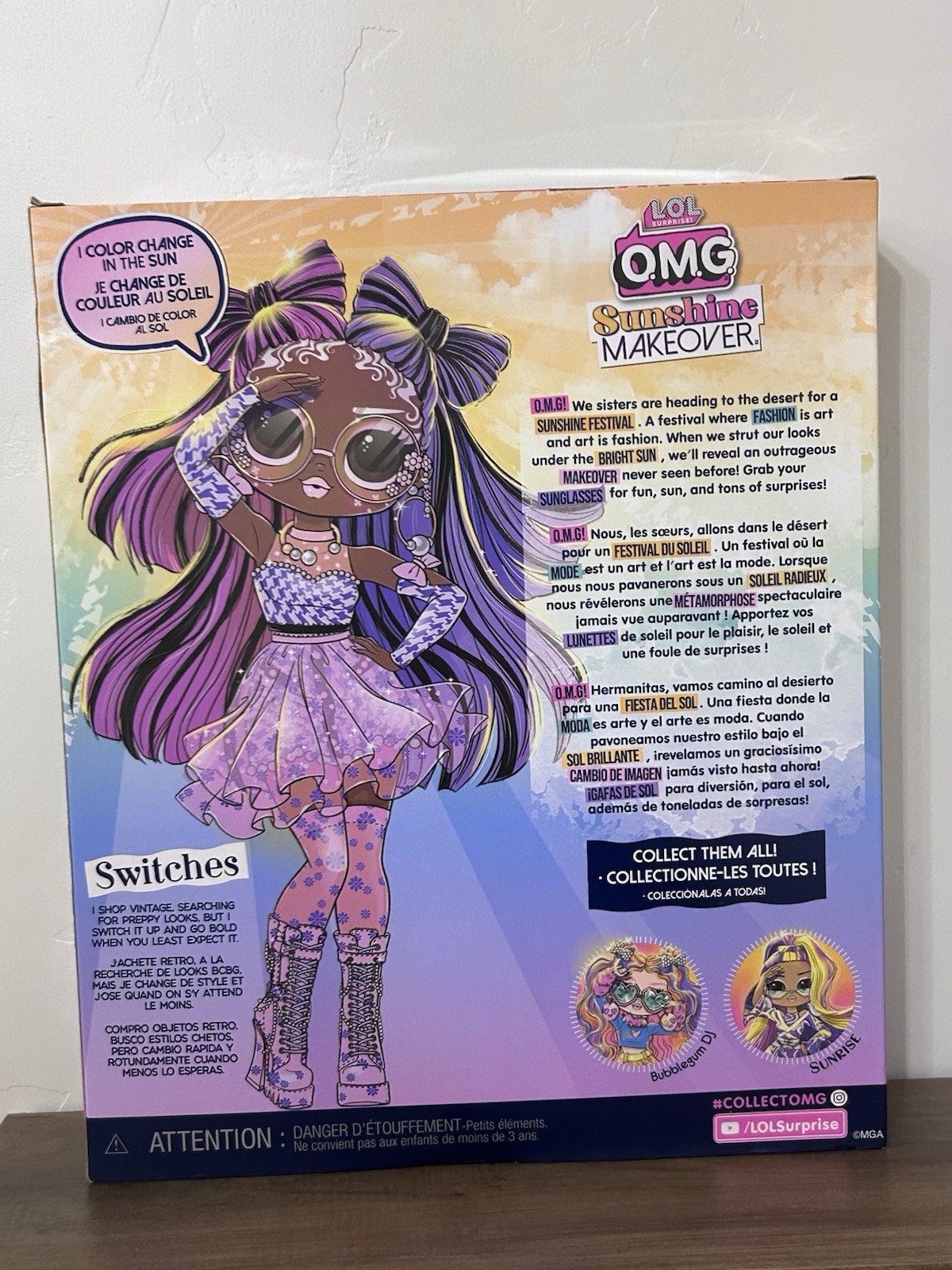 Детская кукла L.O.L. Surprise OMG Sunshine Makeover Fashion Doll Color Changing Hair — фото 2