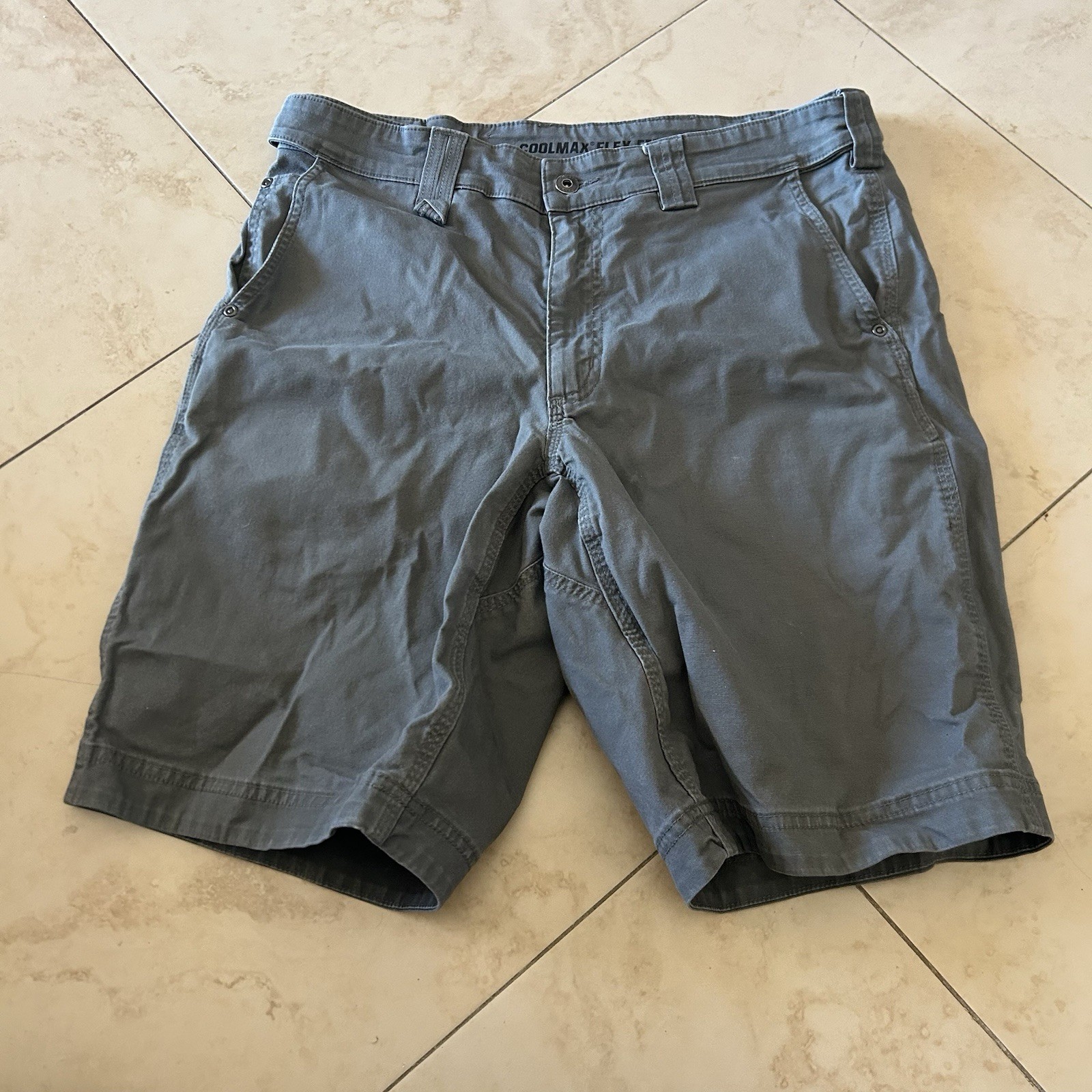 Duluth Trading Co Coolmax Flex Fire Hose Cargo Shorts Mens 34 Workwear