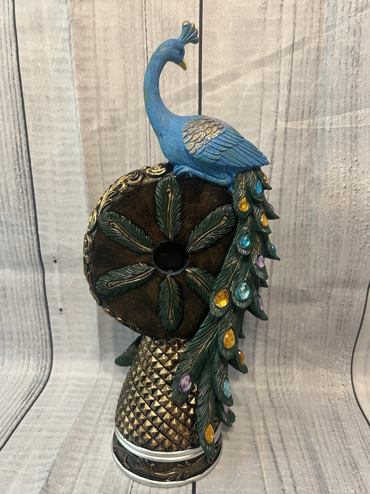 Peacock design decorative table clock, elegant ho… - image 3