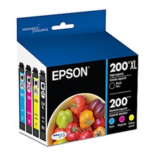 Genuine Epson 200XL High Capacity Ink Cartridge Combo CMYK T200XL-BCS 12-2028