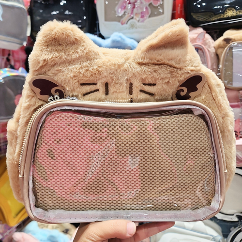 Catface plushie ita bag and backpack, crossbody ita bag, enamel pin ita bag - Bild 3 von 10