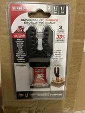 Diablo DOU125CGP3 3pk 1-1/4"-1 1/2” Universal Fit Carbide Oscillating Blades