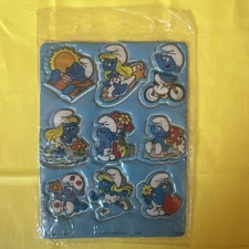 Vintage Smurf Smurfs Puffy Stickers opened￼Package 1981 Assortment # 4