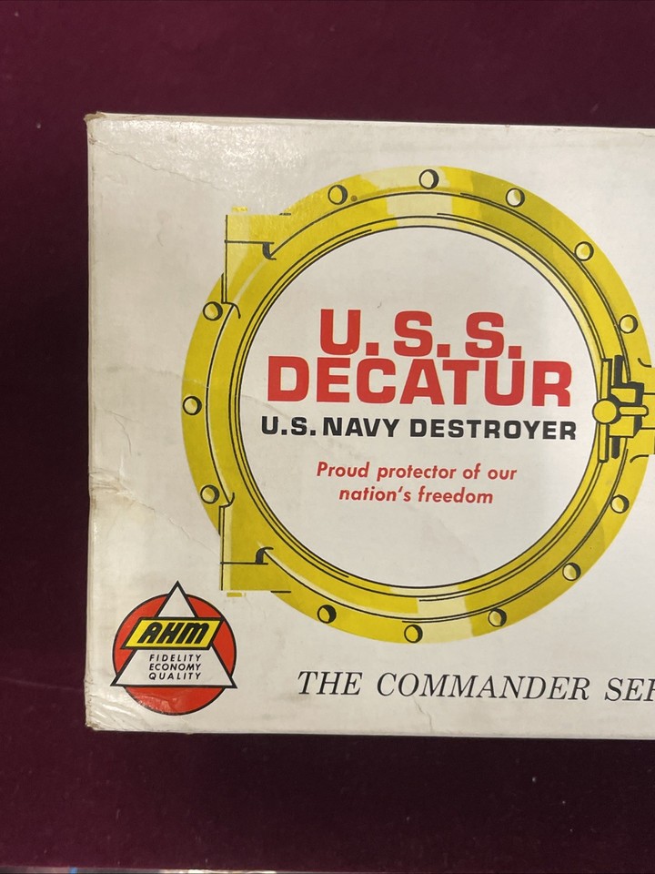 Uss Decatur Logo USS Decatur, AHM 1/319 Scale Unassembled Plastic Ship Kit#N-302, No ...
