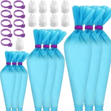 Reusable Piping Bags Set – Silicone Pastry Bag, Icing Bag for Cake Decorating –