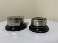 🏆 2x Silver Trophy Bases 65mm & 50mm Vintage Wide Antique History Trophies
