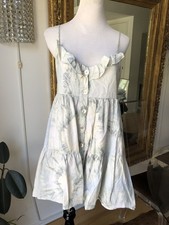 Zara multicolor Ruffled mini Button-Down Sundress size medium 