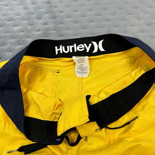Nautica Swim Trunks Mens 32 Yellow Blue Board Shorts Yacht Surfing Preppy Logo - Picture 4 of 12