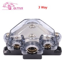 3 Way Distribution Block 4/8 Gauge GA Out Car Audio Amp Power Ground Distributor