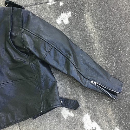 Xelement Women Medium Black Leather Long Sleeve Full-Zip Motorcycle Jacket Belt - Picture 16 of 16