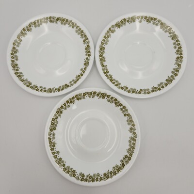Corelle Set Of 3 Crazy Daisy Spring Blossom Saucers Plates 6 1/4