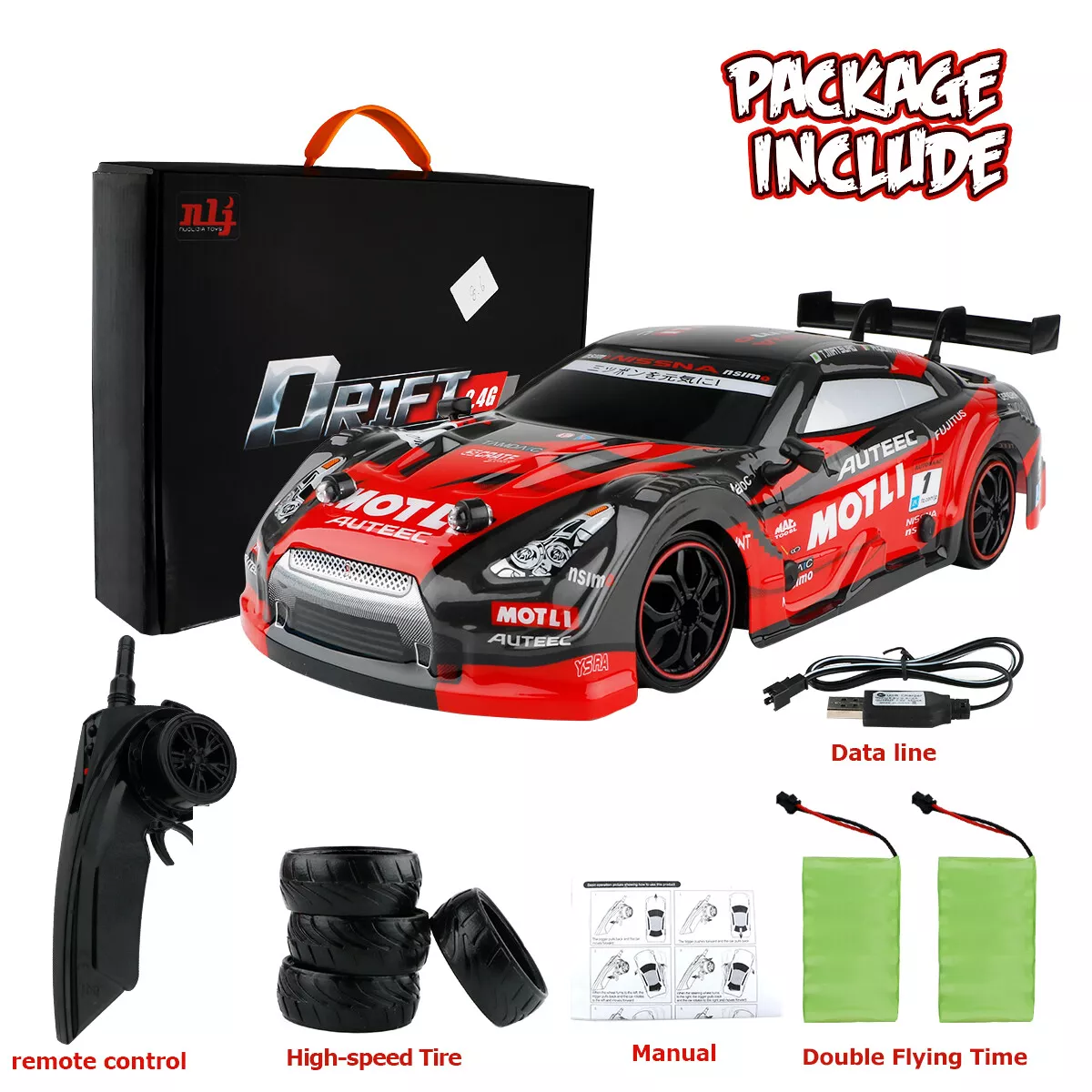 1:24 GTR Remote Control Car Toys for Boys Model Cars Brinquedo