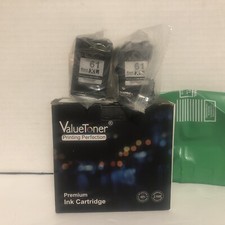 Value Toner 61XL Black High Yield Ink Cartridge 2-Pack Exp 12/29/22 New