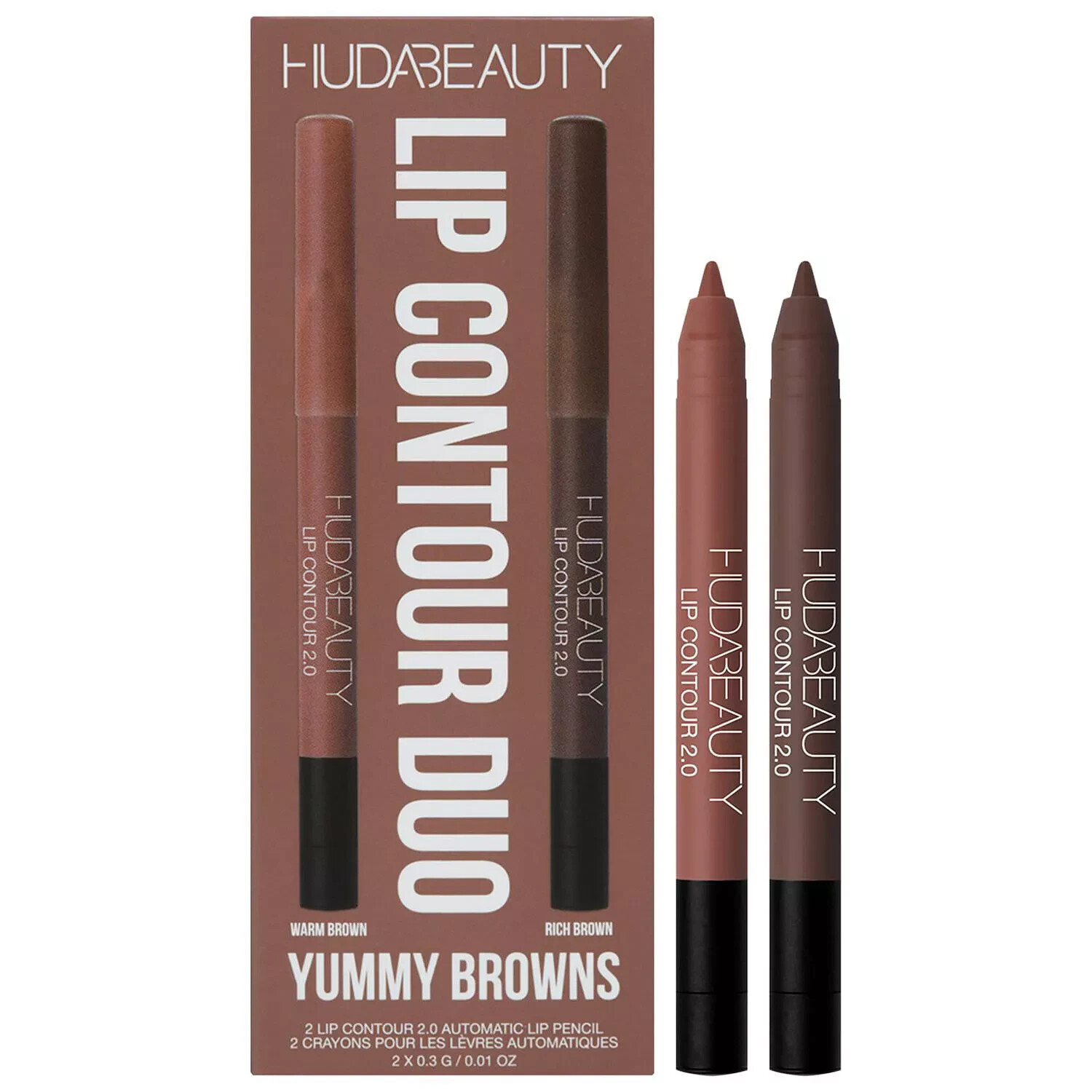 HUDA BEAUTY Mini Lip Liner Contour Set Yummy Browns Mini set eBay