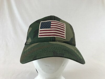 Old Navy American Flag Baseball Cap Snapback Hat Mesh Back