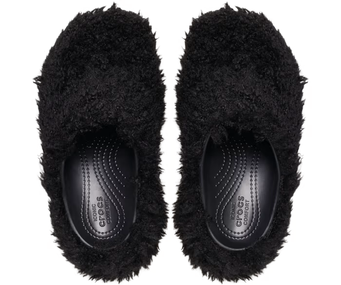【クロックス】Crocs Classic Fur Sure Clog Black Multi 22-28 クロックス】Crocs Classic Fur Sure Clog Black Multi 22-28