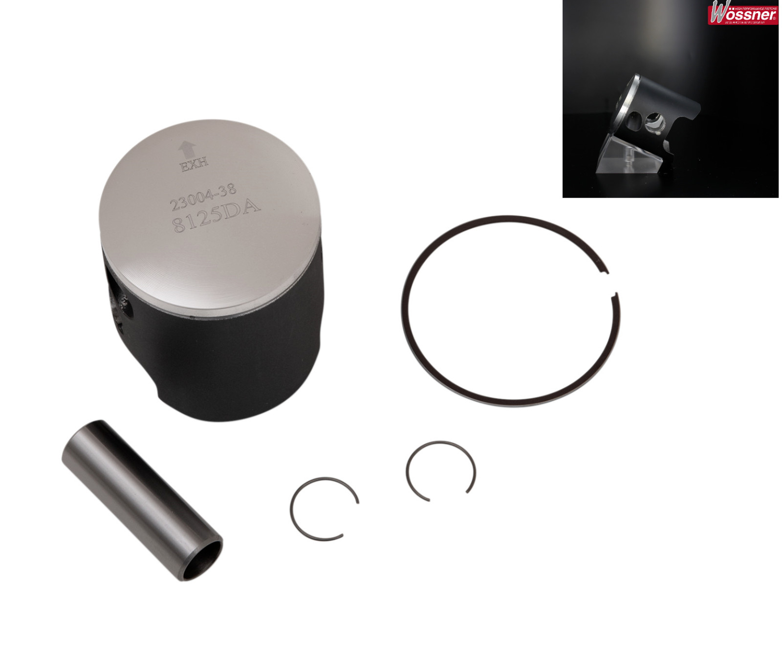 Piston Honda CR 125 1988 1989 Wossner forgé 53.94mm segment axe et clips