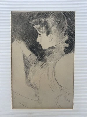 Paul César Helleu - Pointe Sèche Originale - Photo 1/4