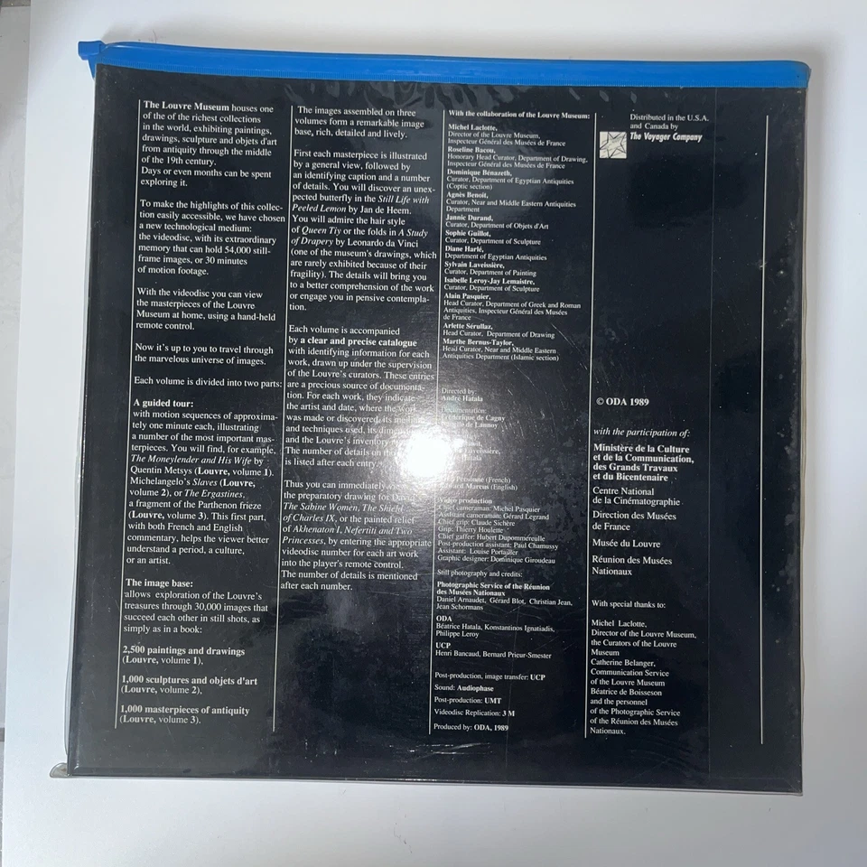 LOUVRE VIDEODISC SCULPTURES OF ART VOLUME #2 LASERDISC EX+. condition - Image 3 of 4