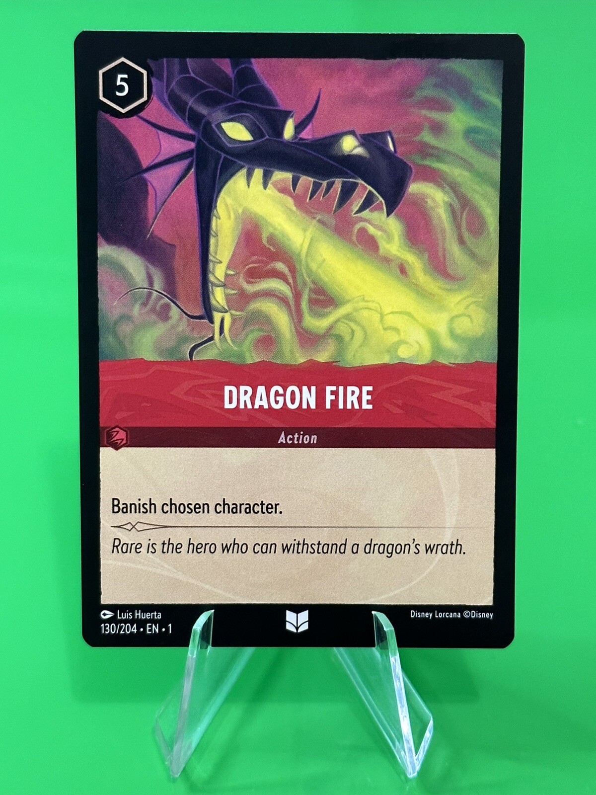 💫💫 Disney Lorcana: The First Chapter DRAGON FIRE 130/204, Uncommon!!💫💫