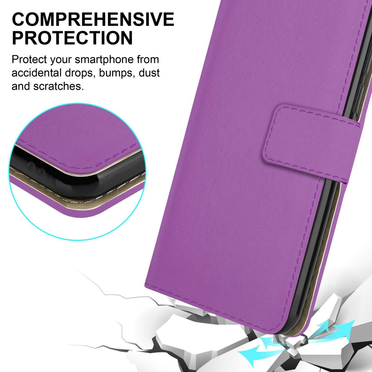 Cover Portafoglio Per Nokia 1.4 Con Disegno Lupo Di Notte - Custodia A Libro In PU Pelle Con Slot E Supporto