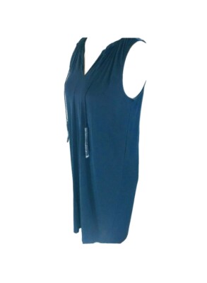 NWT Michael Kors Sleeveless Dress True Navy Tie Front Size Small Retails $98