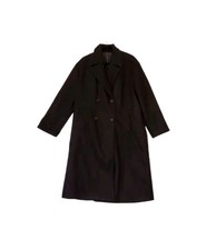 New Commense Black Double Breasted Coat Casual Elegant Women Size Large Nwt