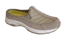 Easy Spirit Hot Racings clogs mules beige suede leather  mesh sz 6 WIDE New
