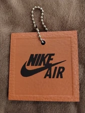 Nike Air Shoe Hang Tag Light Orange & Black Key Chain