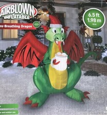 NEW 2018 Gemmy 6-1/2  FireBreathing Dragon Christmas inflatable Airblown