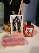  Santa Muerte Roja   TAPA BOCAS 14.5 ml / 1/2 oz Jabon Y Aceite 