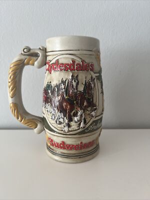 Clydesdales Budweiser Bierkrug - Anheuser Busch Handgemacht Ceramerte Krug Beer