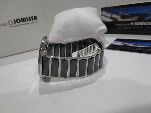 Jowissa Womens J6.043.L Cyclon Stainless Steel Black Dial Ceramic Bracelet Watch - Picture 4 of 6