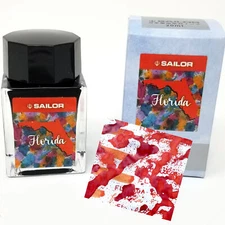 Sailor USA State Bottled Ink for Fountain Pens in Florida (Blood Orange) - 20mL