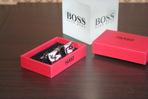 Neu Hugo Boss Herren Silber Smart Smoking Abschlussball Hochzeit Anzug Hemd Manschettenknöpfe Manschettenknöpfe - Bild 7 von 24