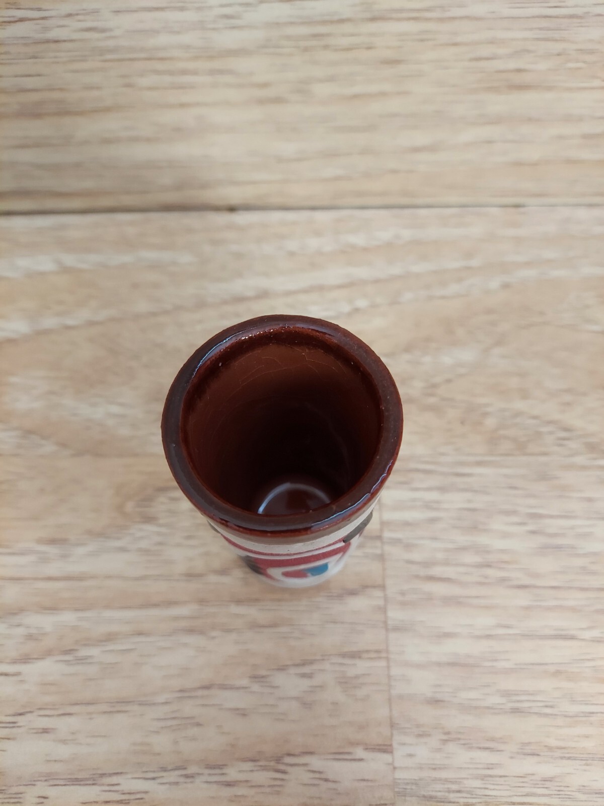 Two Mexican Shot Glasses Jarritos Mexicanos Flower design Tazas de