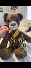 Crochet teddy bear with scarf